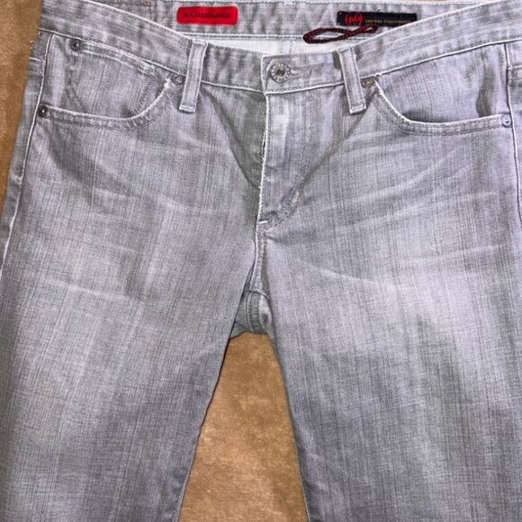 Adriano Goldschmied Women 29R‎ Casablanca Distressed Gray Low Rise Jean (V) - Picture 2 of 12